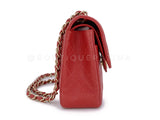 Chanel Red Caviar Small Classic Flap Bag 2002 Vintage Double 24k GHW
