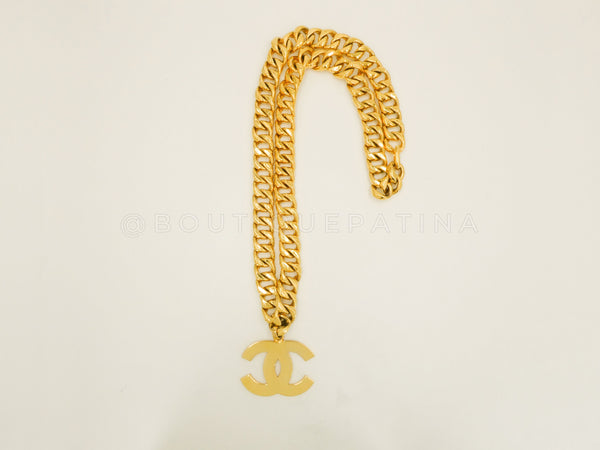Chanel Vintage Iconic Collection 28 Chunky Chain Logo Necklace Belt Runway