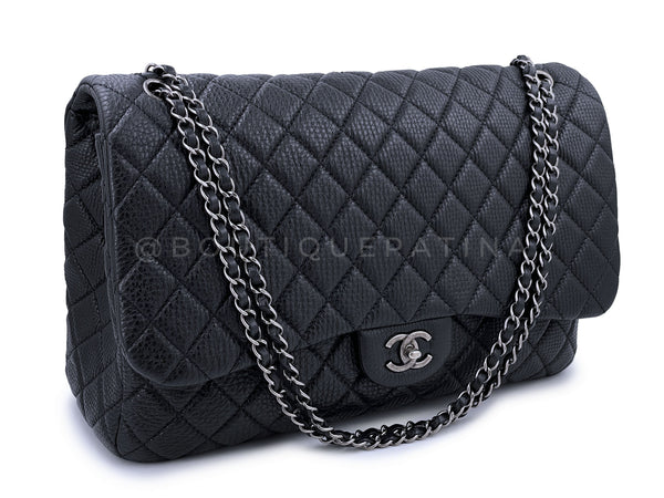 Chanel Airlines Flap Bag Black XL Travel Giant RHW