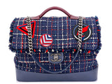 Chanel 2016 Airlines Large Tweed "Pilot's Briefcase" Flap Bag M8L