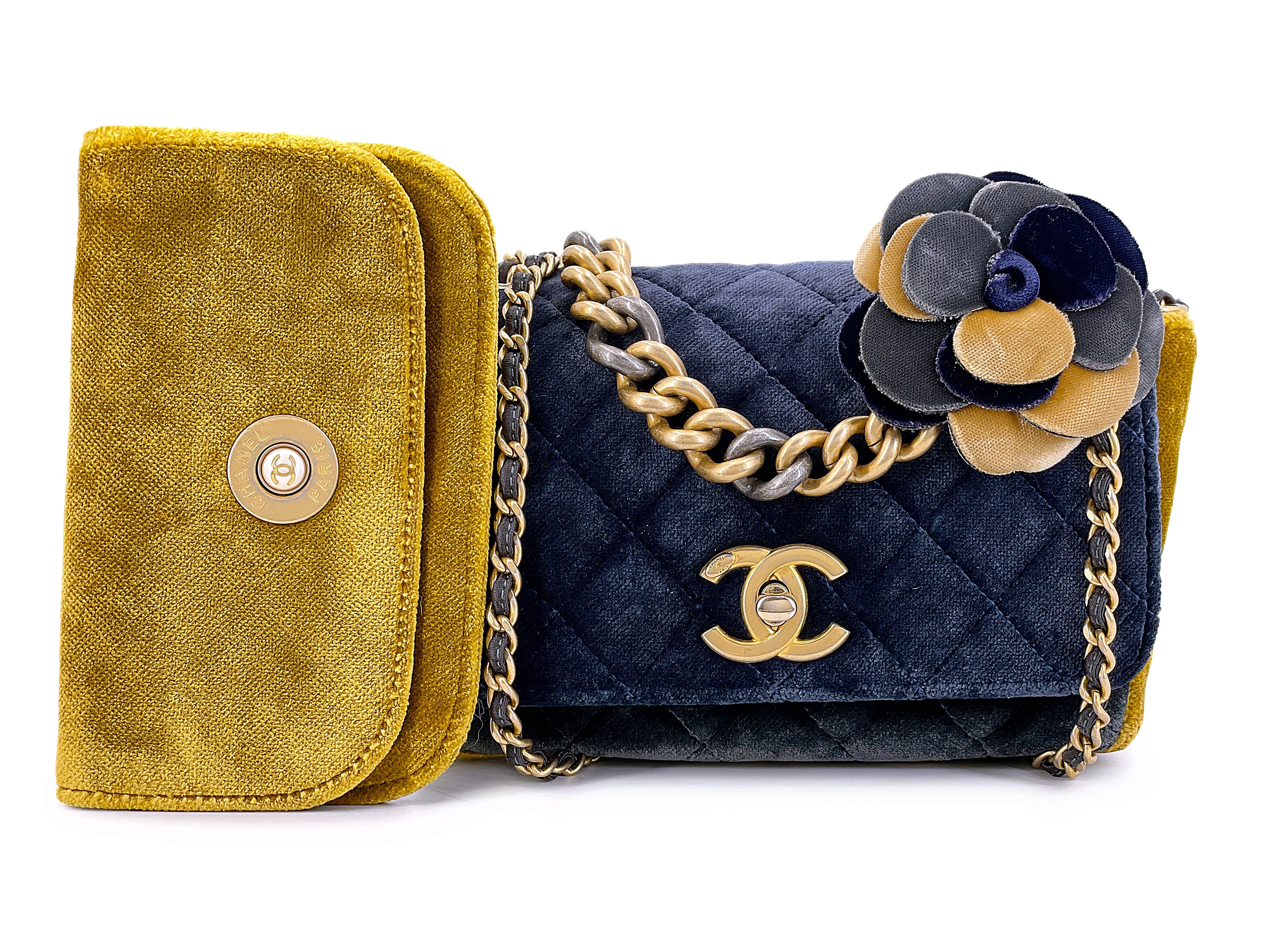 Chanel velvet clutch online