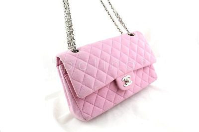 Chanel Pink Quilted Canvas Classic 2.55 Shoulder Flap Bag - Boutique Patina