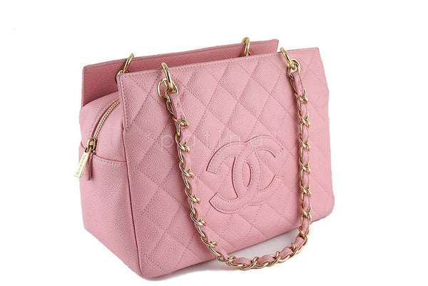 Chanel Pink Caviar Quilted Timeless Shopper Tote Bag - Boutique Patina