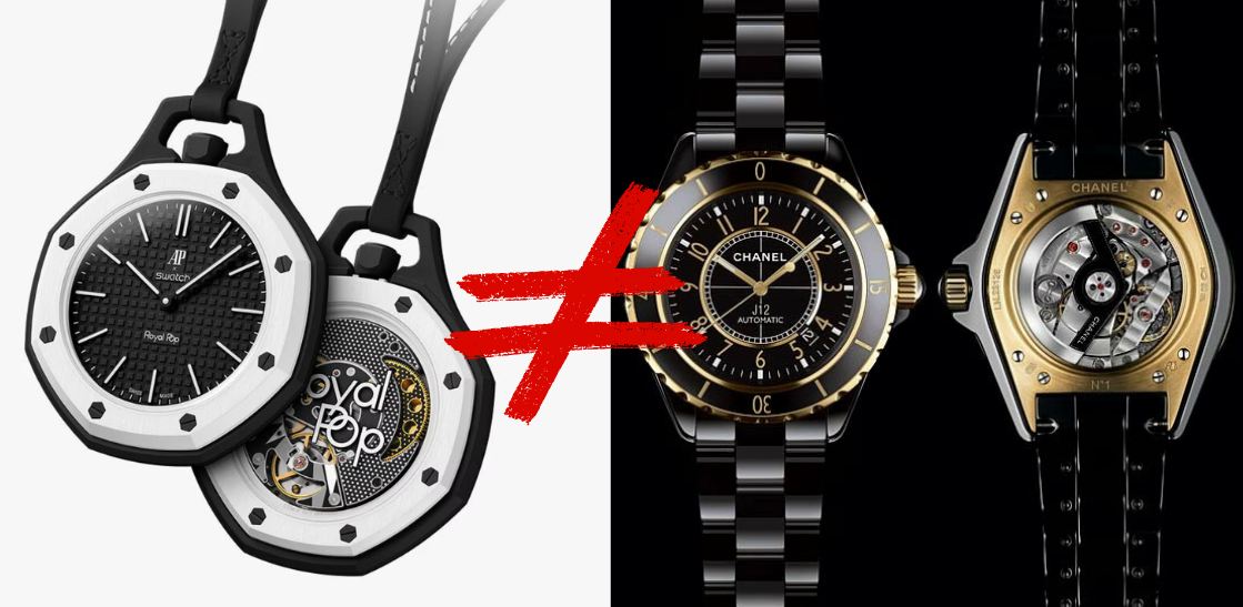 Audemars Piguet x Swatch Royal Pop collection is the opposite of AP's collab with Chanel J12 in 2008