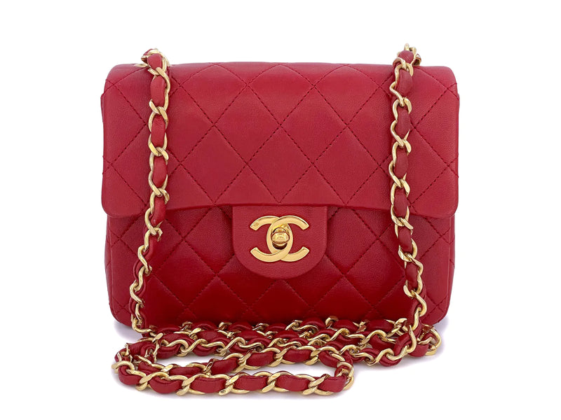 NIB 19P Chanel Red Goatskin Studded Classic Wallet on Chain WOC Flap B –  Boutique Patina