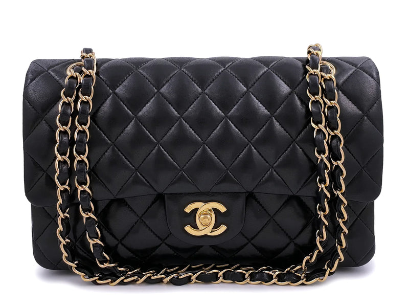 Chanel Black Caviar Medium Classic Double Flap Bag 24k GHW
