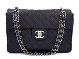 Chanel 2009 Vintage Black Caviar Soft Maxi Classic Flap Bag SHW AYW