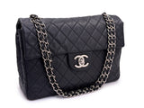 Chanel 2009 Vintage Black Caviar Soft Maxi Classic Flap Bag SHW AYW
