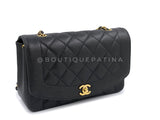 Chanel 1994 Vintage Black Caviar Medium Diana Flap Bag 24k GHW 21Z