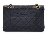 Chanel 1994 Vintage Black Medium Classic Double Flap Bag 24k GHW Lambskin 0O3
