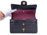 Chanel 1994 Vintage Black Medium Classic Double Flap Bag 24k GHW Lambskin 0O3
