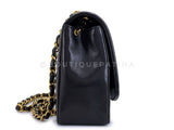 Chanel 1995 Vintage Black Lambskin Medium Diana Flap Bag 24k GHW F1D