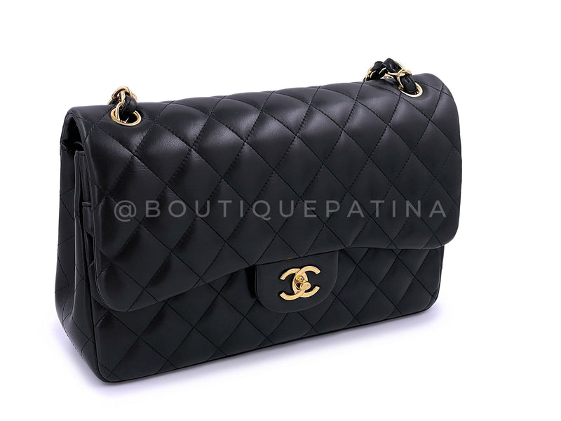 Chanel Black Jumbo Classic Double Flap Bag GHW Lambskin PU9