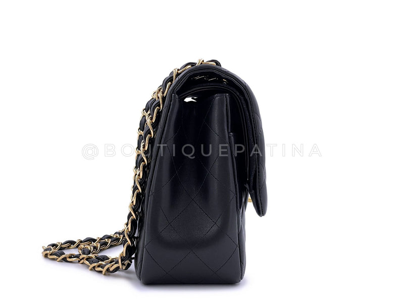 Chanel Black Jumbo Classic Double Flap Bag GHW Lambskin PU9