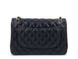 Chanel Black Jumbo Classic Double Flap Bag GHW Lambskin PU9