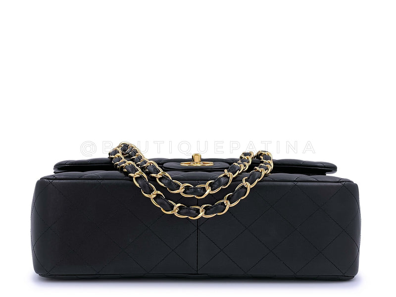 Chanel Black Jumbo Classic Double Flap Bag GHW Lambskin PU9