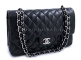 Chanel 2006 Vintage Black Lambskin Medium Classic Double Flap Bag SHW 2LS
