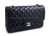 Chanel 2006 Vintage Black Lambskin Medium Classic Double Flap Bag SHW 2LS