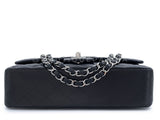 Chanel 2006 Vintage Black Lambskin Medium Classic Double Flap Bag SHW 2LS