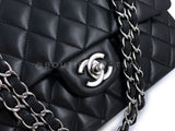 Chanel 2006 Vintage Black Lambskin Medium Classic Double Flap Bag SHW 2LS