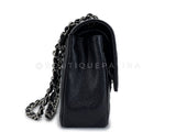 Chanel 2009 Black Caviar Medium Classic Double Flap Bag SHW  2U1