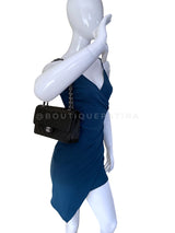 Chanel 2009 Black Caviar Medium Classic Double Flap Bag SHW  2U1