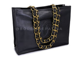 Chanel Vintage Black Chunky Chain Classic Tote Bag 24k GHW AO8