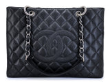 Chanel Vintage GST Black Caviar Grand Shopper Tote SHW 5I2