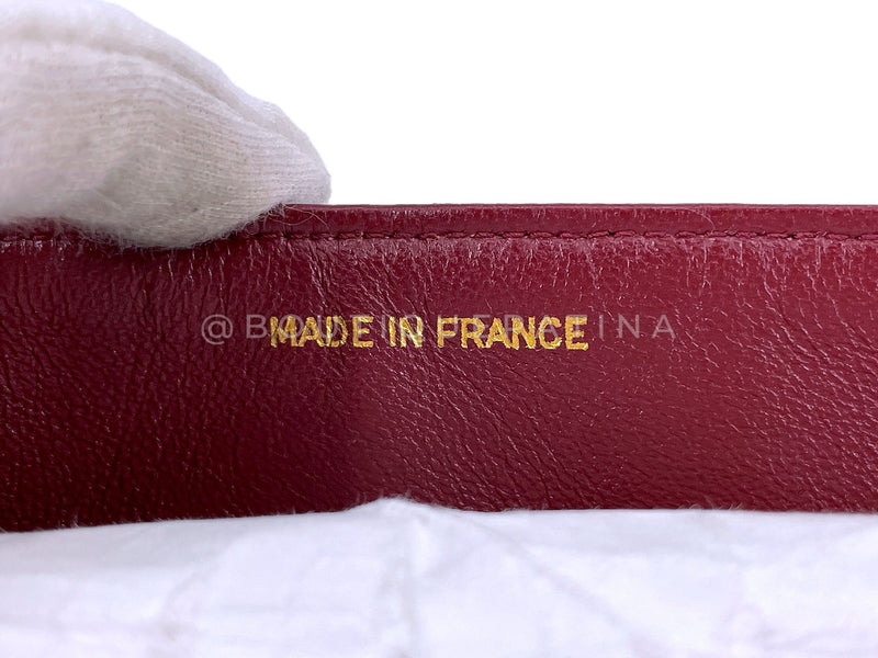 Chanel 1990 Vintage Black Lambskin Small Classic Double Flap Bag 24k GHW AGE