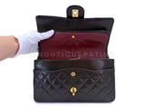 Chanel 1994 Vintage Black Medium Classic Double Flap Bag 24k GHW Lambskin 0O3