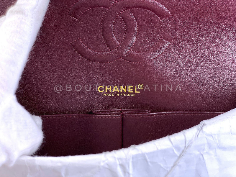 Chanel 2000 Vintage Black Medium Classic Double Flap Bag 24k GHW Lambskin 0O3