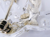 Chanel Clear Acrylic Brooch 19K Lucite CC Ornament