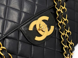 Chanel 1996 Vintage Jumbo Classic Flap Bag Black 24k GHW 3QC