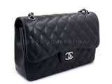 Chanel 2011 Black Caviar Jumbo Classic Double Flap Bag SHW GXC