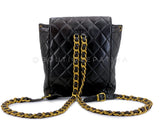 Chanel 1994 Vintage Black Lambskin Duma Backpack Bag 24k GHW CAR