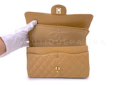 Chanel 2004 Vintage Caramel Beige Caviar Medium Classic Double Flap Bag 24k GHW 85Q