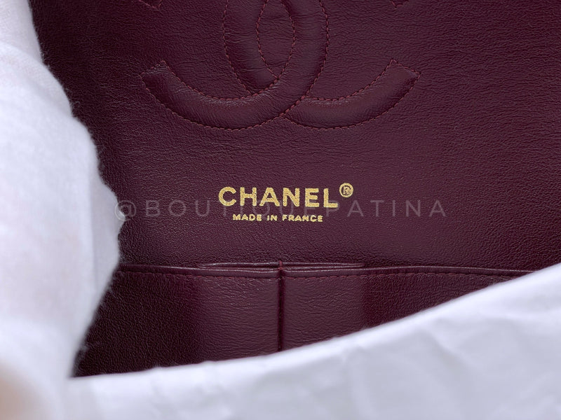 Chanel 2004 Vintage Black Medium Classic Double Flap Bag 24k GHW Lambskin