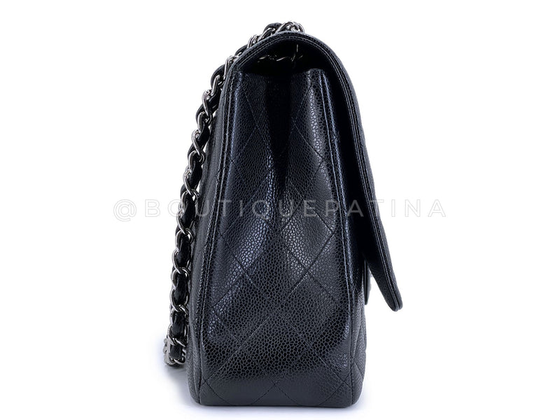 Chanel Black Caviar Maxi Flap Bag SHW Single WJF