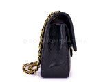 Chanel 1994 Vintage Black Medium Classic Double Flap Bag 24k GHW Lambskin 0O3
