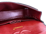 Chanel 1994 Vintage Black Medium Classic Double Flap Bag 24k GHW Lambskin 0O3