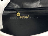 Chanel 1994 Vintage Black Caviar Chevron Maxi XL Classic Flap Bag 24k GHW