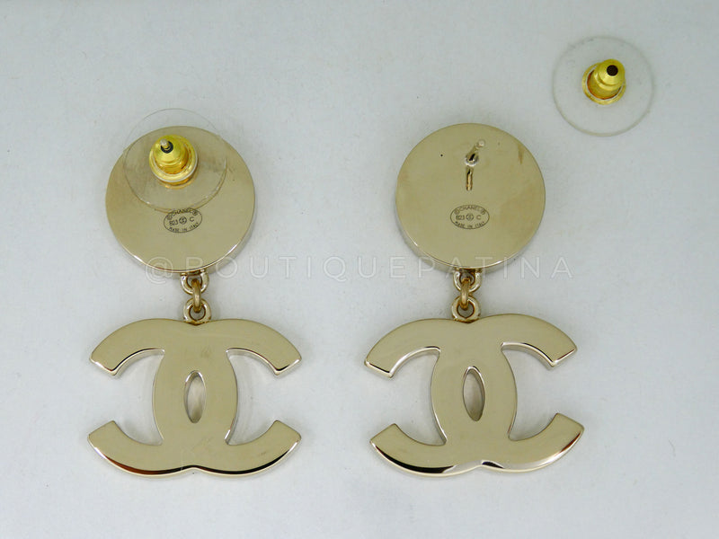 Chanel Gold CC Logo Drop Earrings, 1995, Fashion | Clip-On | Drop Earrings, Vintage Jewelry (Like New)