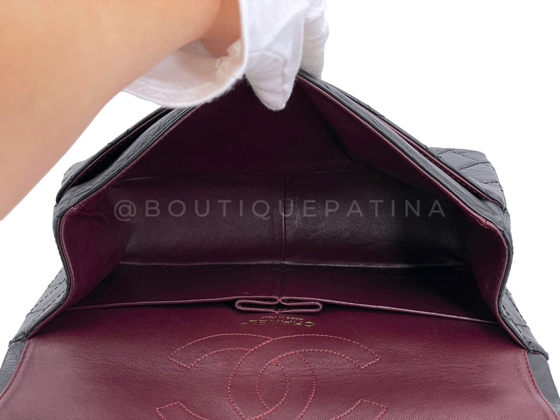 Chanel 2.55 Reissue Double Flap Patent Leather Shoulder Bag Maroon