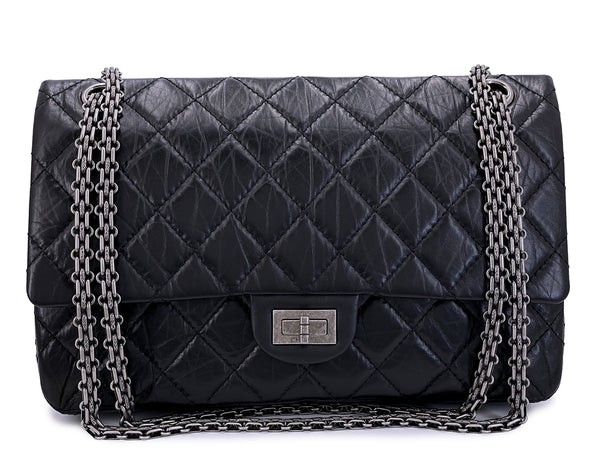 Chanel Black Medium 226 2.55 Reissue Classic Double Flap Bag RHW
