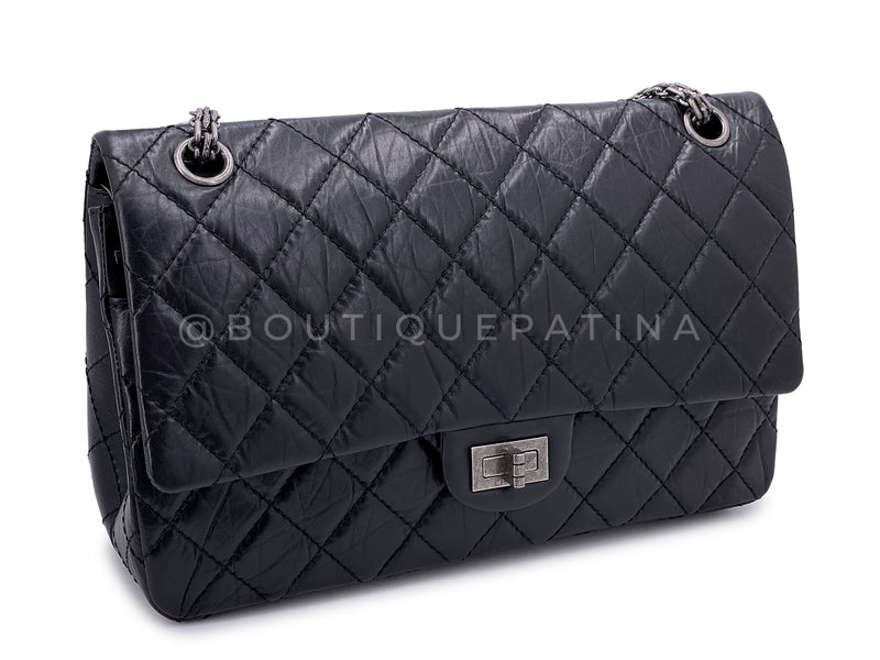 Chanel Reissue 226 Black Medium Classic Double Flap Bag 2.55 RHW