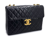 Chanel 1996 Vintage Jumbo Classic Flap Bag Black 24k GHW 3QC