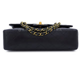 Chanel 1994 Vintage Black Medium Classic Double Flap Bag 24k GHW Lambskin 0O3
