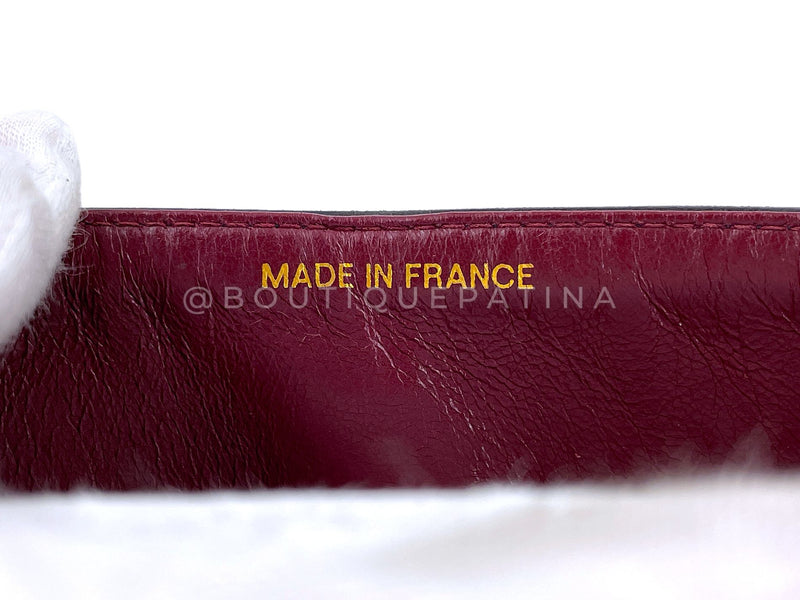 Chanel 1994 Vintage Black Medium Classic Double Flap Bag 24k GHW Lambskin 0O3