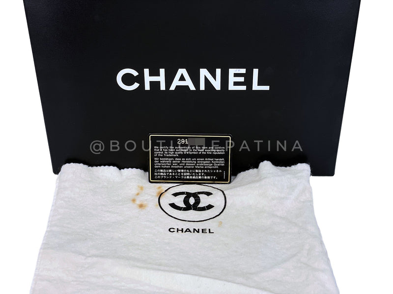 Chanel 1994 Vintage Black Medium Classic Double Flap Bag 24k GHW Lambskin 0O3