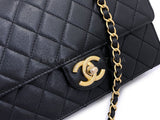 19S Chanel Chic Pearls Quilted Flap Bag Black GHW DJ9